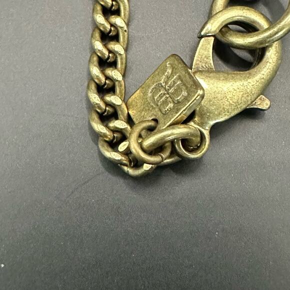 BANANA REPUBLIC Baguette Long Dangling Chain Pendant Necklace Classic Retro - Picture 6 of 12